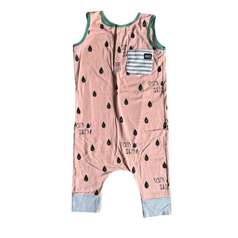 Rags Rain or Shine Raindrops Romper